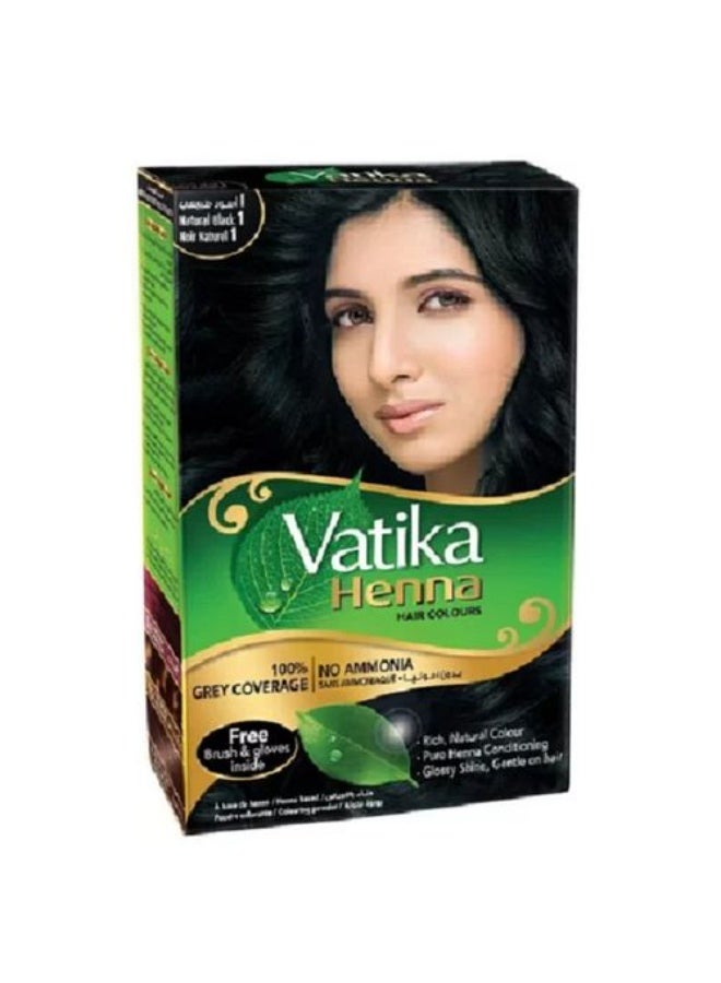 فاتيكا صبغة شعر بالحناء الأسود الطبيعي - 6 × 10 جم - Image 1