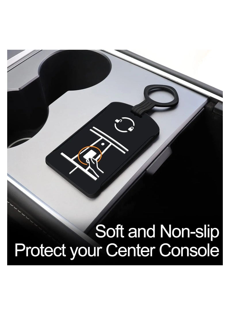 SYOSI - Key Card Holder for Tesla Model Y Silicone Protector Key Chain for Tesla Model 3 Model Y Accessories - Image 1