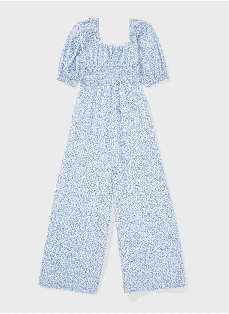 American Eagle Square Neck Wide-Leg Jumpsuit