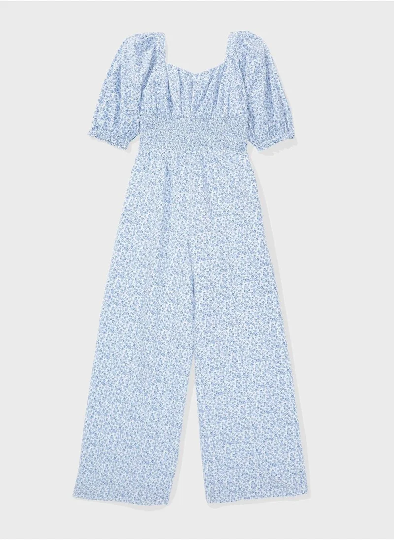American Eagle Square Neck Wide-Leg Jumpsuit