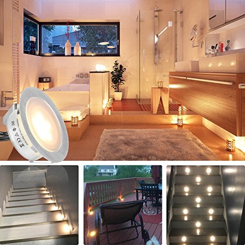 SMY Lighting Recessed LED Deck Lights Kits 6 Pack, (Upgrade Version) Deck Lighting Waterproof IP67,Low Voltage LED Lights for Garden, Steps,Stair, Living Room, Bathroom, Patio, Pool Deck,Kitchen - Image 2