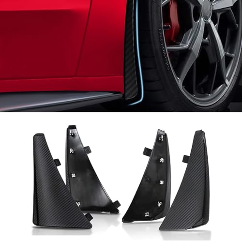 BILLFARO 4PCS Front & Rear Mud Flaps,Carbon Fiber Pattern Splash Guards Wheels Rock Mudguards Mudflap Fender for Corvette C8 Stingary Z51 Convertible/HTC 2020+,Replace OEM #84263453 84263457 - Image 1
