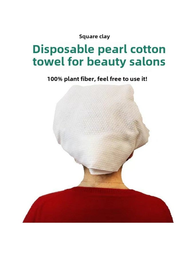 منشفة حمام سميكة للاستخدام مرة واحدة لصالونات الحلاقة وتصفيف الشعر، قطعة قماش غير منسوجة خاصة لمسح القدمين - اللون: نمط لؤلؤي 60 جرام 28*52 【100 ورقة】 - Image 5