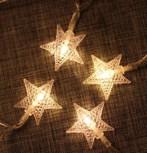 Lexton Lexton Small Star Shaped 20 Led Fairy String Light Plug SourcedWarm White for Indoor Outdoor Decorations  - Image 4