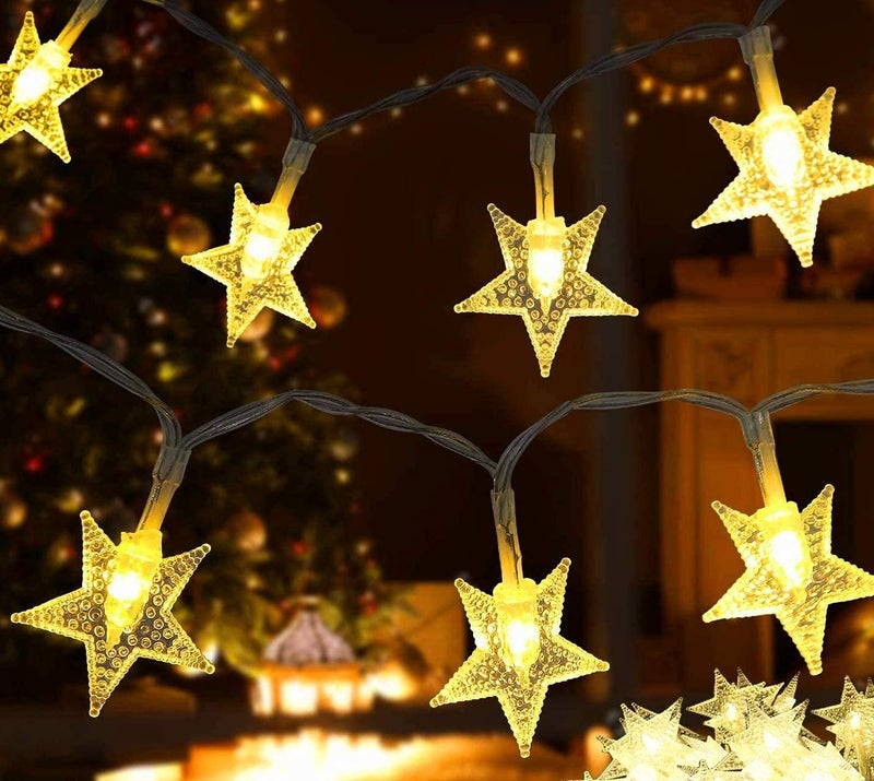 Lexton Lexton Small Star Shaped 20 Led Fairy String Light Plug SourcedWarm White for Indoor Outdoor Decorations  - Image 5