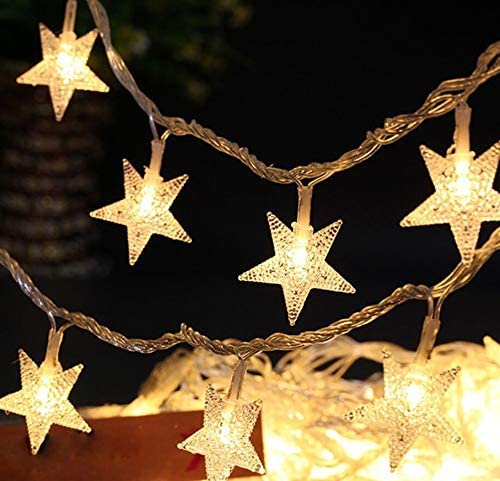 Lexton Lexton Small Star Shaped 20 Led Fairy String Light Plug SourcedWarm White for Indoor Outdoor Decorations  - Image 3