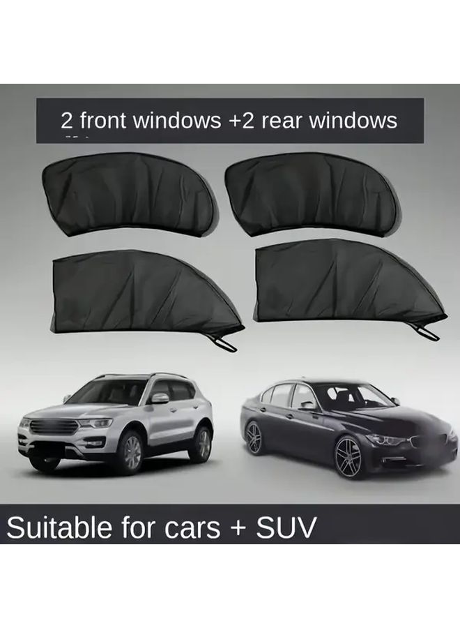 Rear Window Car Sun Shade 2 Pack Foldable Mesh For Heat Insect Protection - Image 5