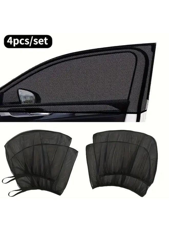 Rear Window Car Sun Shade 2 Pack Foldable Mesh For Heat Insect Protection - Image 2