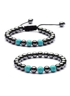 Hematite and turquoise energy bracelets