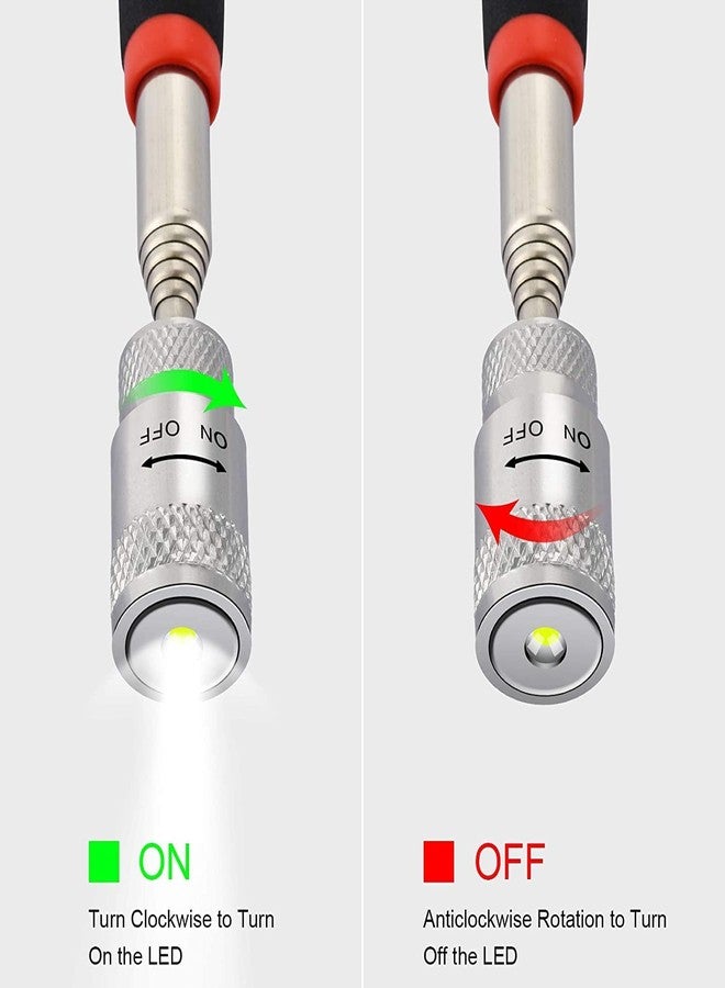 MSA Elescoping Pickup with LED Light Retrieval for Hard to Reach Places Magnetic Pick Up Tool Magnet Sticks 2 kg Capacity and Extending Magnetic Stick Magnetic Pick-up Tool Telescoping Pick Up Tool - Image 3