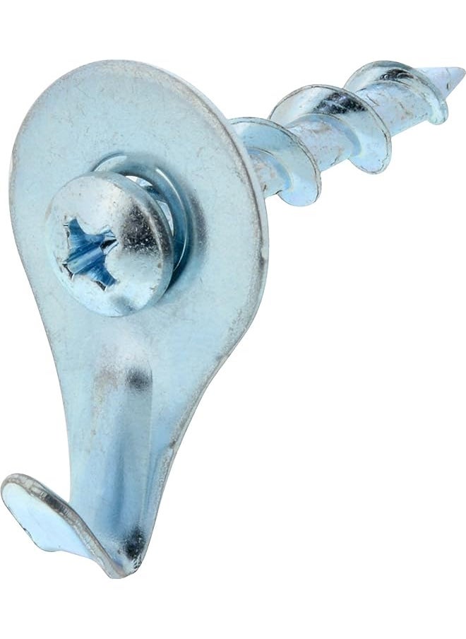 Hillman Chrome 122362 Self-Drilling Wall Dogs With Picture Hanging Hook, Up To 50 Lbs  - Image 1