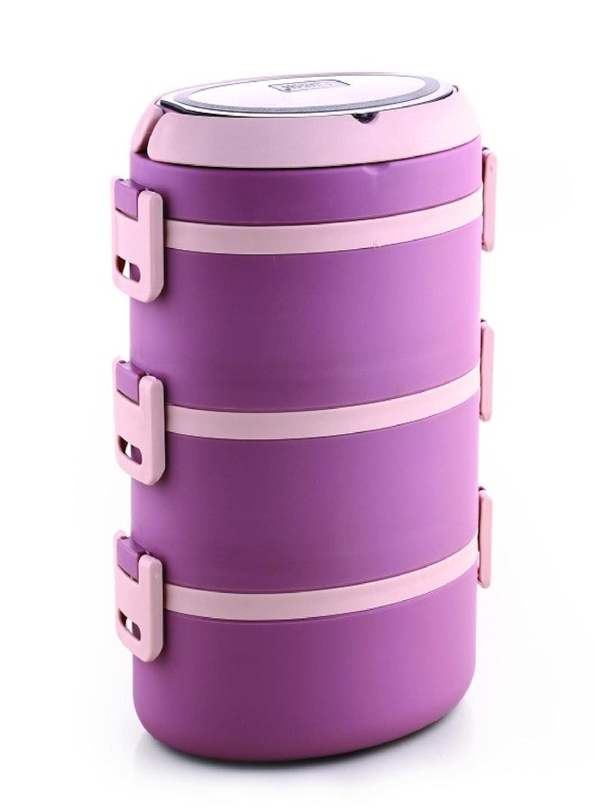 Gcrox Vega 3 Insulated Food Container with Attractive Spoon - Airtight Leak-Proof Lunch Box for Office, School, Picnic - Image 1