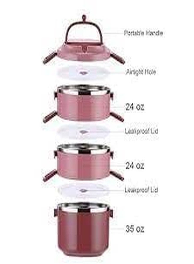 Gcrox Vega 3 Insulated Food Container with Attractive Spoon - Airtight Leak-Proof Lunch Box for Office, School, Picnic - Image 3