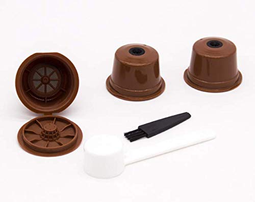 LIGICKY Set of 3 Refillable Coffee Capsules Cup Filter for Caffitaly Coffee Machine Supplies with Spoon and Cleaning Brush. - Image 2