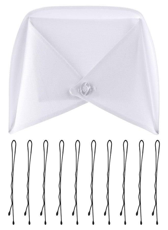 Xelsluthe Nurse Hat, Nursing Cap, Nurses Cap Costume with 10 Pins for Nursing School Graduation Party Cosplay Halloween Dress Up, White - Image 1