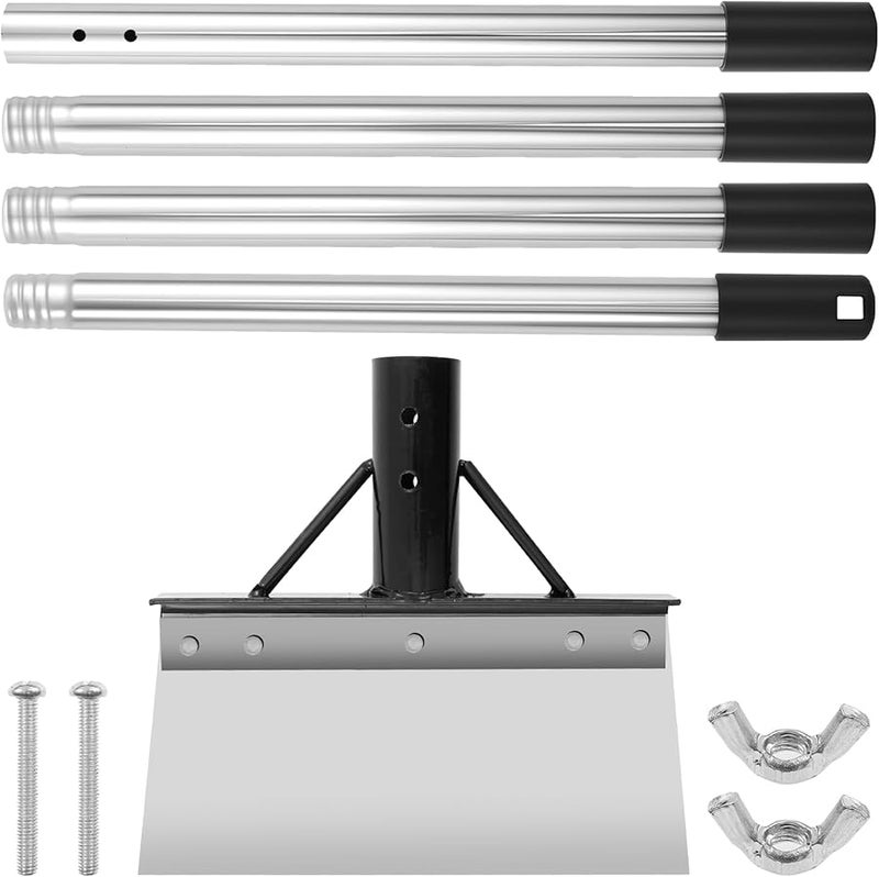 Adjustable Length Stainless Steel Flat Shovel 21cm Ergonomic Grip for Weeding and Scraping - Image 3