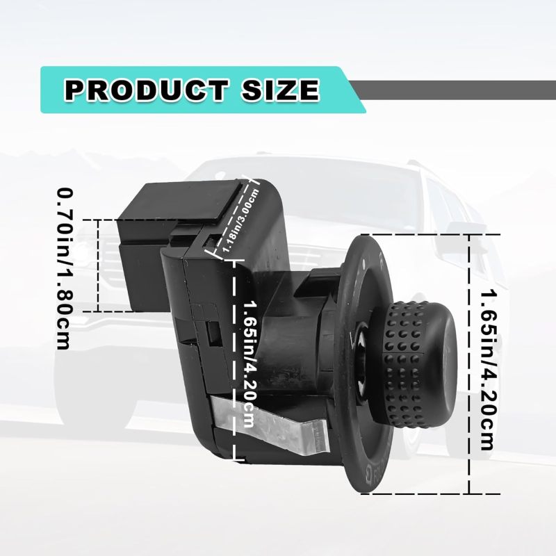 Electric Mirror Switch: Black OE-Spec High Compatibility Driver Side Control - Easy Installation Direct Replacement for Ford F150 F250 F350 Expedition Explorer Trucks SUVs - Image 3