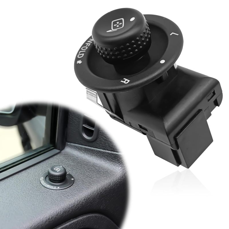 Electric Mirror Switch: Black OE-Spec High Compatibility Driver Side Control - Easy Installation Direct Replacement for Ford F150 F250 F350 Expedition Explorer Trucks SUVs - Image 2