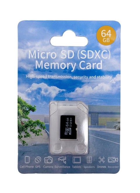 64GB Micro SD Card - Class 10 UHS-3 Memory Card for Smartphones, Tablets, Cameras, Drones, Gaming Consoles, and More - High-Speed Up to 90MB/s Read/Write, Extensive Compatibility, Reliable