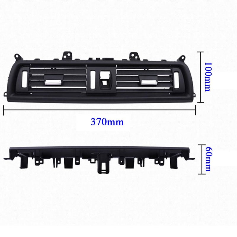 Goodithy Dashboard Front Center AC Air Vent Grille Outlet Cover, Middle Air Conditioning Panel Trim Replacement, for BMW 5 Series F10 F11 F18 520i 523i 525i 528i 535i (Plain Black) - Image 3