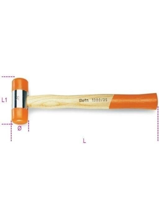 Beta 1390 Plastic Hammer 60MM  - Image 2