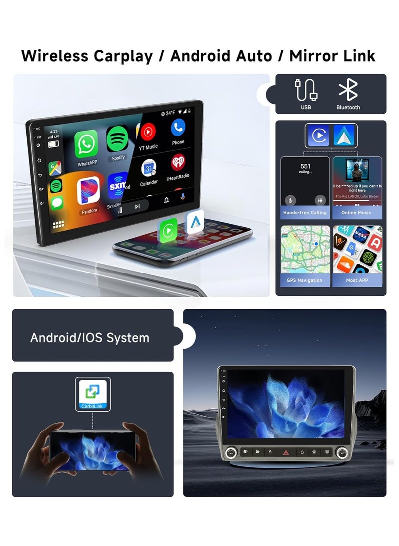 Android Screen For Nissan X Trail 2021-2023 Xtrail 4GB RAM Support Apple Carplay Android Auto Wireless Fast Interface AHD Camera Included SIM Card Support Bluetooth Built-in DSP