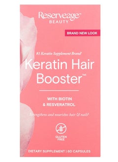 Reserveage Keratin Hair Booster with Biotin & Resveratrol 60 Capsules 