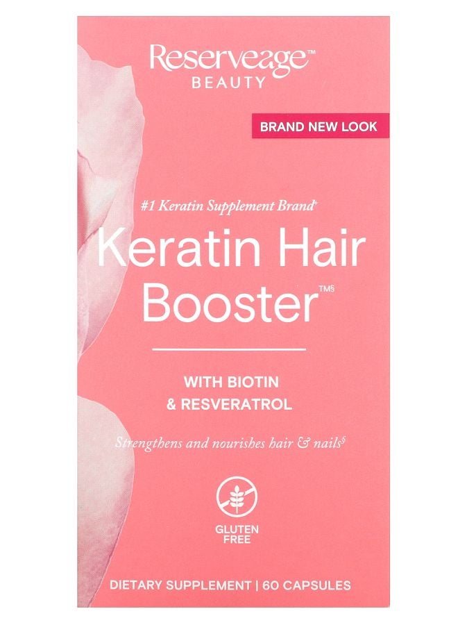 Keratin Hair Booster with Biotin & Resveratrol 60 Capsules