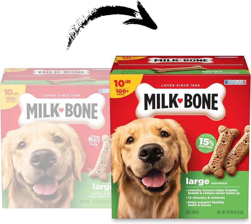 ميلك-بون بسكويتات Milk-Bone Original للكلاب الكبيرة، 10 أرطال (قد تختلف التغليفات) - Image 2