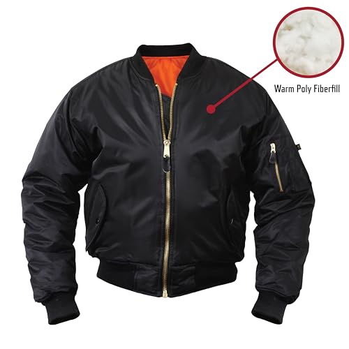 Rothco Kids MA-1 Flight Jacket – Warm & Comfortable Outdoor Bomber Aviator Pilot Coat, Sage Green, XL - Image 3