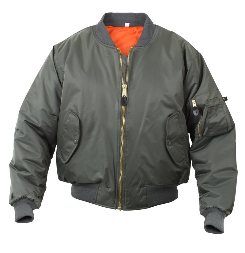 Rothco Kids MA-1 Flight Jacket – Warm & Comfortable Outdoor Bomber Aviator Pilot Coat, Sage Green, XL - Image 5