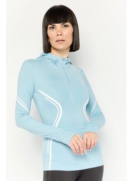 Women Sportswear Fit Brand Logo Long Sleeves Outdoor Sweatshirt, Light Blue - pzsku/Z05A298371AEAC8DEB890Z/45/_/1737642313/6b4a0d65-95d4-4ec8-981b-119c04aa45eb