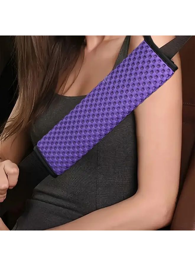 Red Car Belt Covers Breathable Mesh Shoulder Protection Prevents Chafing And Slipping For Travel Straps - Image 5