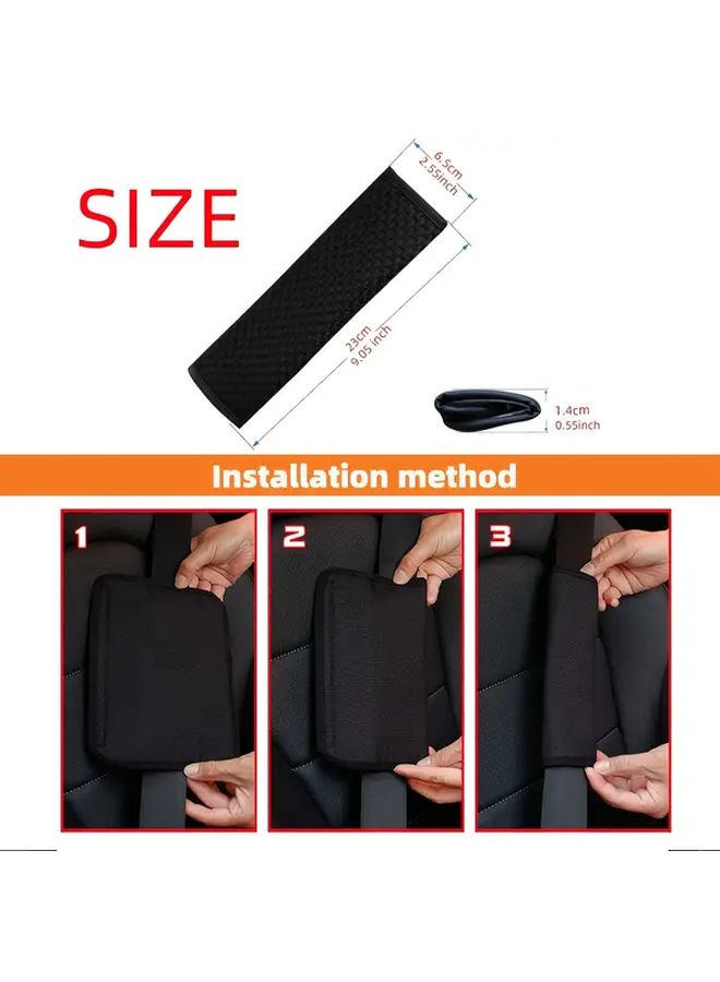 Red Car Belt Covers Breathable Mesh Shoulder Protection Prevents Chafing And Slipping For Travel Straps - Image 3