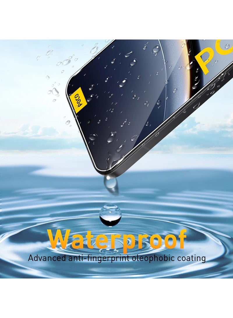 Screen Protector Compatible Xiaomi POCO F7, 【2+2 Pack】 Screen Protector and Camera Lens Protector, 9H Hardness HD Scratch Resistant Bubble Free Tempered Glass - Image 4