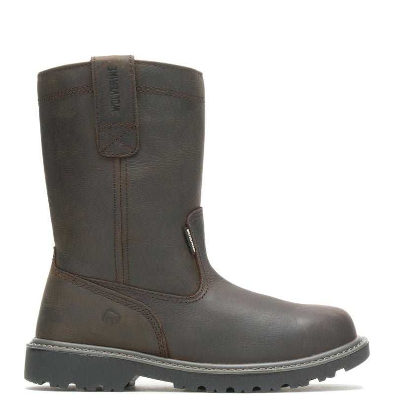 Wolverine mens Floorhand 10" Waterproof Steel-toe Wellington Boot, Dark Brown, 9.5 Wide US - Image 1