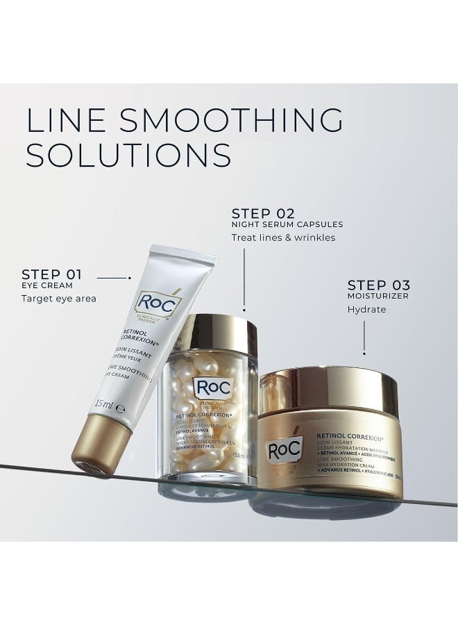 RoC - Retinol Correxion Line Smoothing Night Serum Capsules - Daily Anti-Aging Skin Care Treatment - Firming Moisturiser - 30-Piece - Image 3