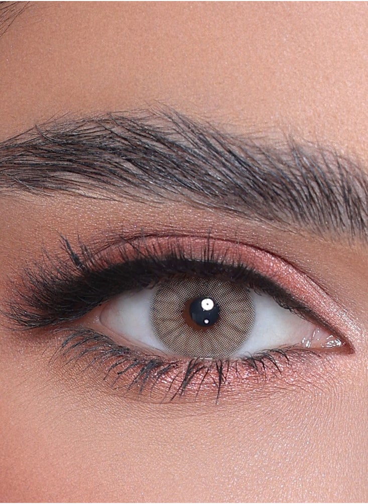 3D Colors 3D Color Contact Lenses - Monthly Bronze Color - Pair in Box with Lens Case  - Image 1