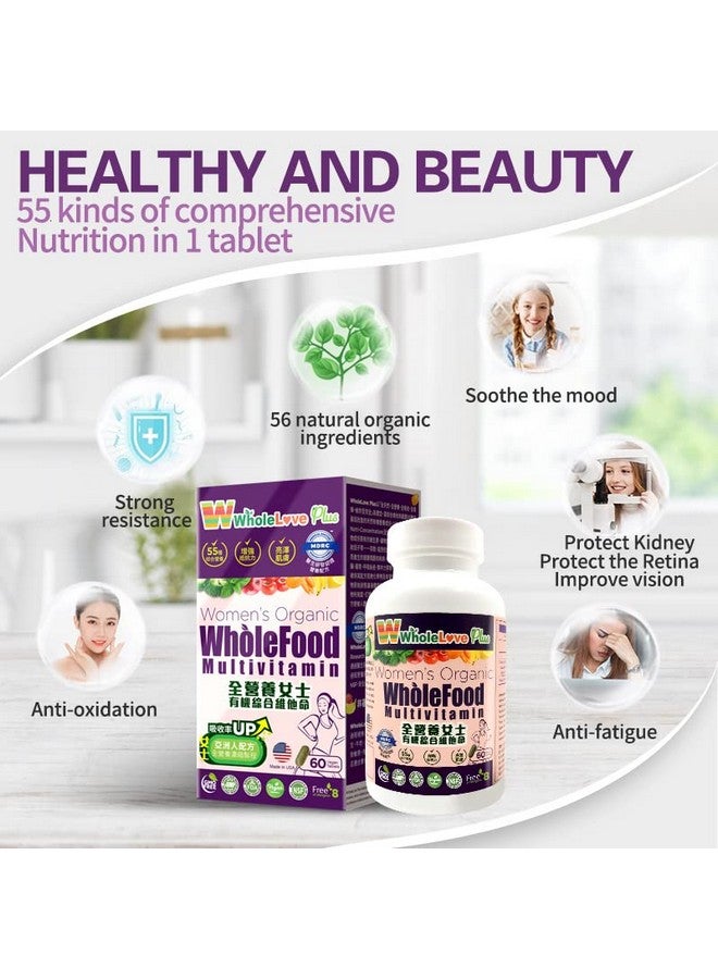 NOTO WholeLove Plus Women's Organic Whole Food Multivitamin, 60 Tables Health Supplements for Immune Support, Vitamin Vegan - Image 3