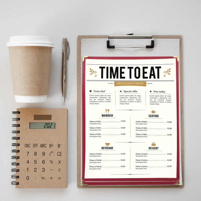 4 Pcs Restaurant Menu Cover Price List Paper Insert Transparent Holder - Image 5