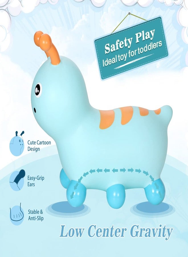 INPANY Bouncy Caterpillar Horse Hopper for Toddlers - Kids Inflatable Bouncing Horse Hopper, Ride on Animal Toys, Birthday Gift for 2 3 4 Year Old Boy Girl - Image 3