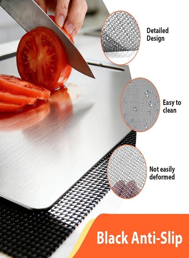 DUZFOREI 3Pcs Titanium Cutting Board in 3 Sizes, Double-Sided & Dishwasher Safe Chopping Board with Anti-slip Mat, Ideal for Meat, Fruit, and Vegetables - Image 5