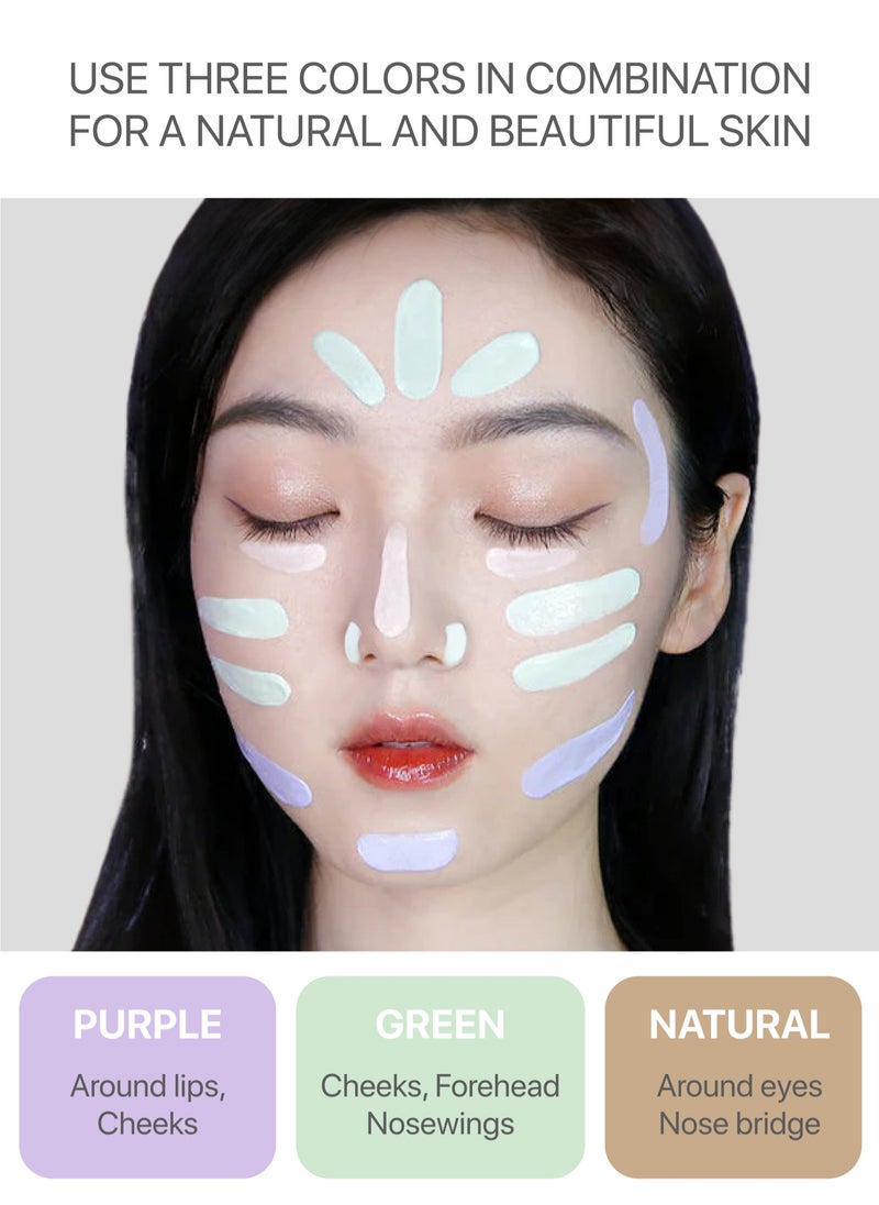 Terrazen - Korean Hydrating Face Primer 30ml - Makeup & Skincare Lightweight Corrector Base SPF40 Green - Reduces Redness, for Sensitive Skin with Aloe - Image 1