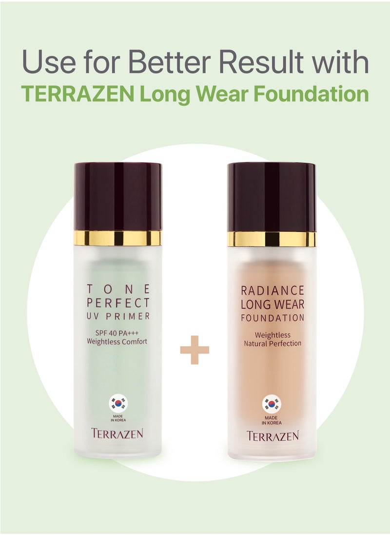 Terrazen - Korean Hydrating Face Primer 30ml - Makeup & Skincare Lightweight Corrector Base SPF40 Green - Reduces Redness, for Sensitive Skin with Aloe - Image 1