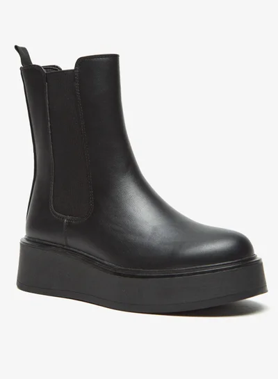 Flora Bella Solid Slip On High Shaft Boots With Pull Tabs By Shoexpress