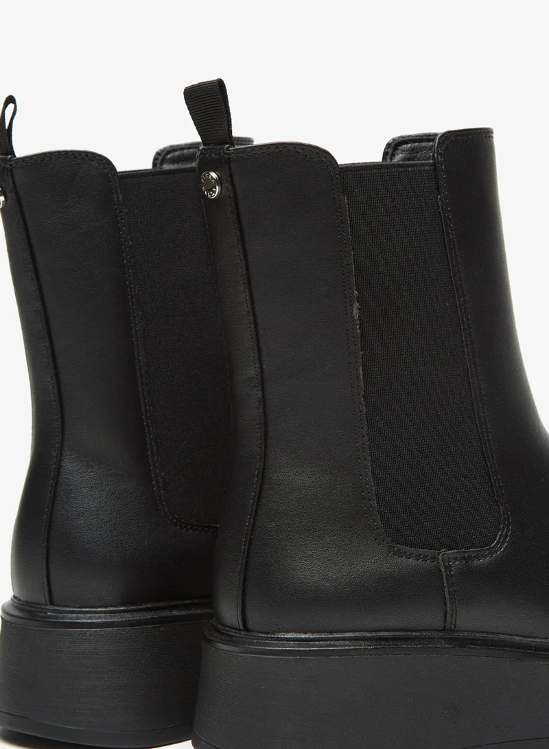 Flora Bella Solid Slip On High Shaft Boots With Pull Tabs By Shoexpress