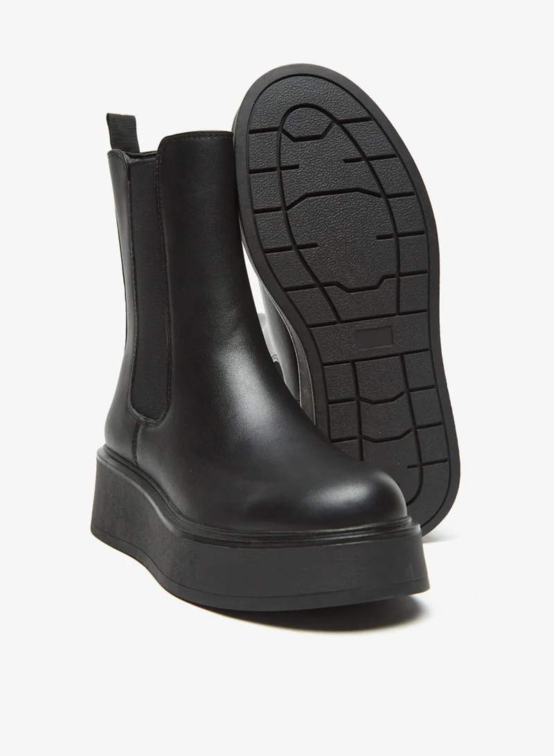 Flora Bella Solid Slip On High Shaft Boots With Pull Tabs By Shoexpress