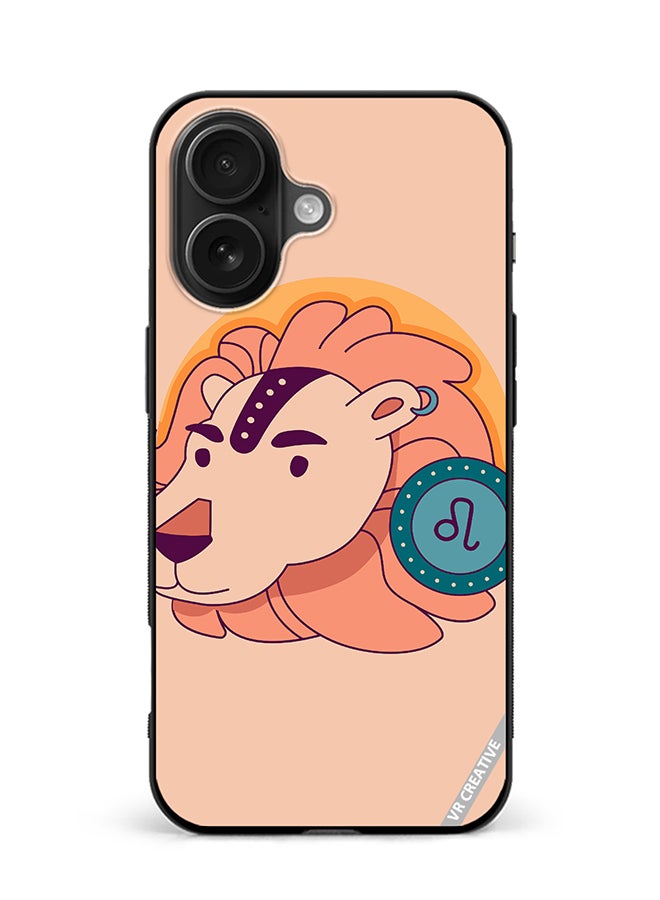 Protective Case Cover For Apple iPhone 16 Plus Lion Zodiac Signs Design Multicolour