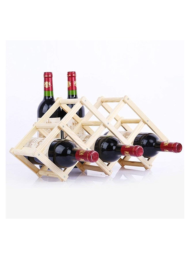 HOME TASTE Hometaste Wooden Wine Rack, Free Standing Wine Storage Racks Countertop, Stackable Stand Foldable Tabletop Bottle Holder Cabinets Shelf For Cellar Pantry Home Kitchen Bar (6 Bottle Rack (Natural))