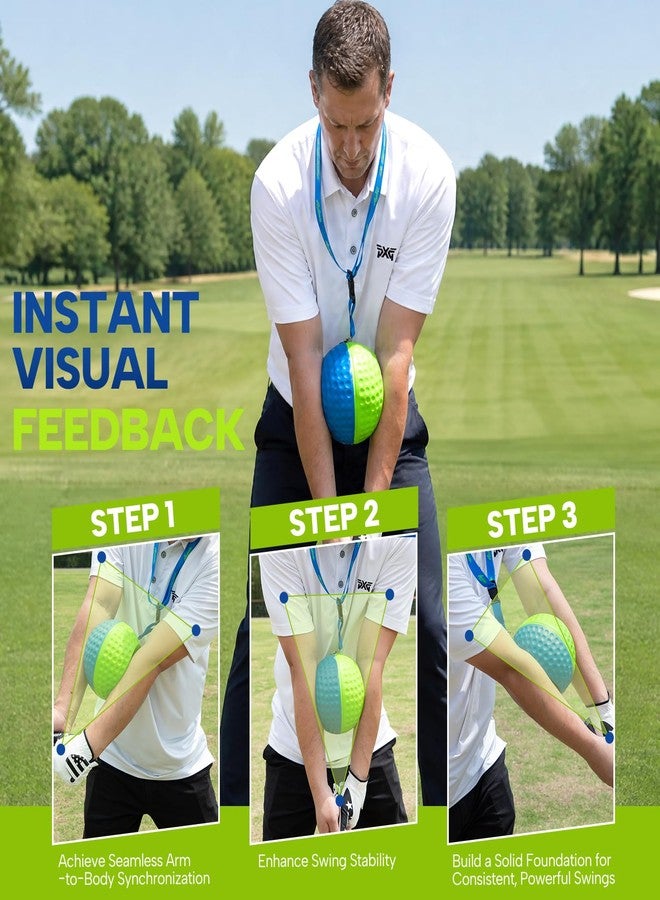 Acebirdie Golf Training Aid, Golf Swing Trainer - Golf Training Aid Ball with Arm Band for Impact Precision & Consistent Swings | Fix Slicing, Scooping & Chicken-Wing - Soft Memory Foam (Medium) - Image 3